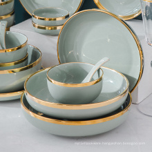 22 PCS Ceramic tableware Dishware set dinnerware Porcelain Royal bone china dinnerware set European dinnerware set